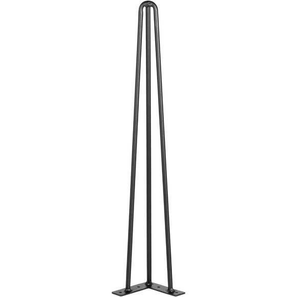 Heavy-Duty Hairpin Table Legs (Set of 4) - Black Steel, 30" Modern DIY 1/2" diam - Picture 3 of 6